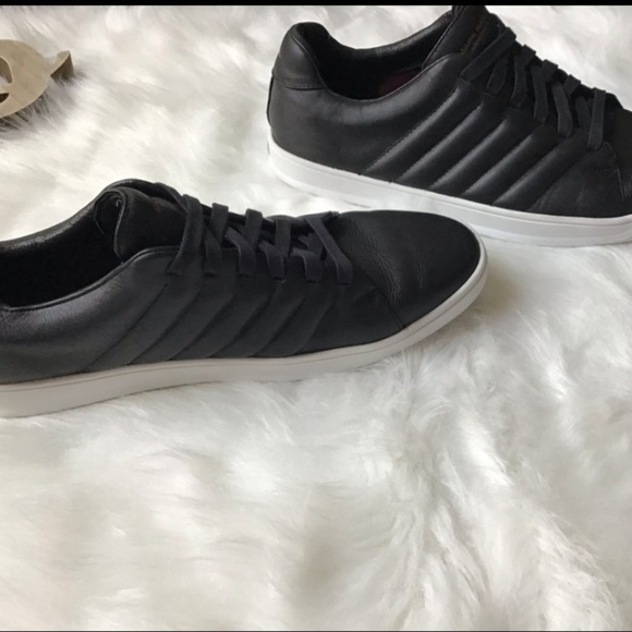 Mark Nason DESIGNER SNEAKERS LEATHER Size 12 Black Adidas style - Picture 3 of 8